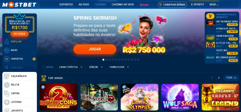 Cassino Mostbet: exemplo de design de interfaces