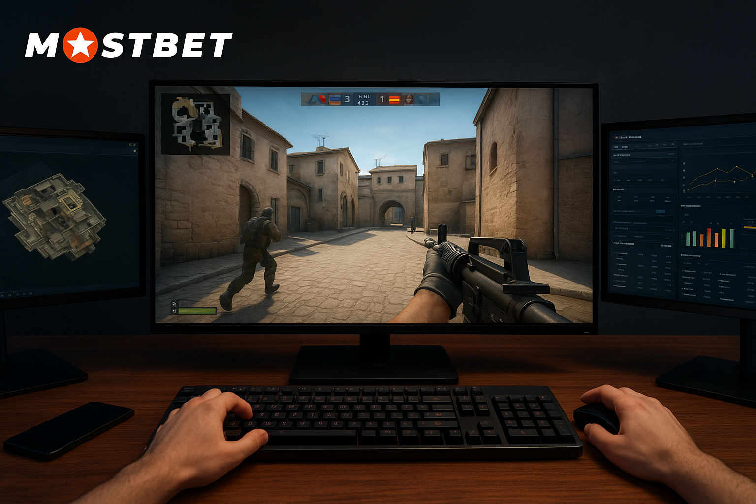 Aulas de animação 3D de eSports na Area Z com o exemplo da Mostbet